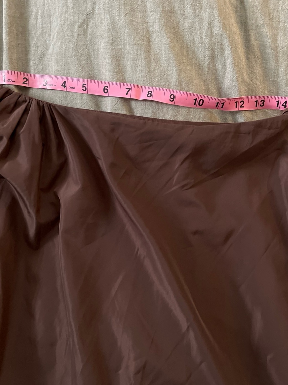 Tibi Classic A-Line Brown midi Skirt - Picture 5 of 7